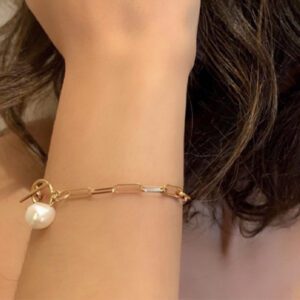 Bracelet chaîne perle de culture 2