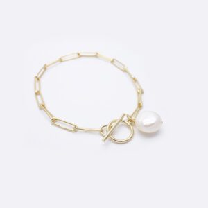 Bracelet chaîne perle de culture 2 2