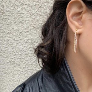 Boucles d'oreilles triple chaînes 2