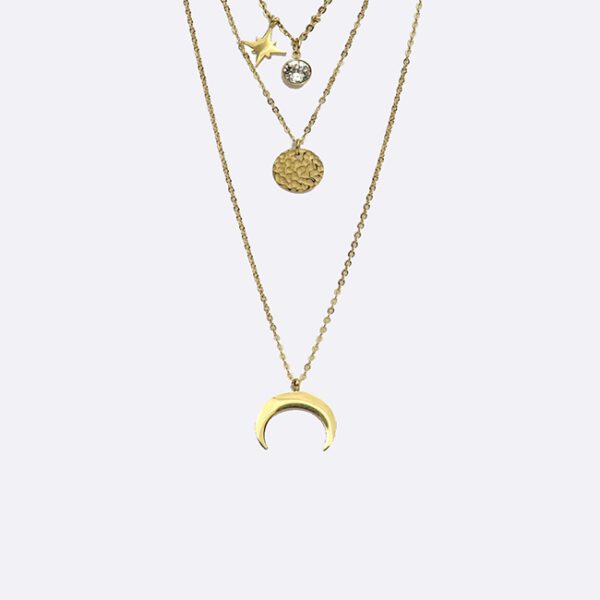 Collier 3 rangs astres