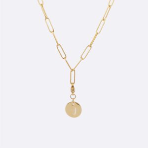 Collier charms lettre J 1 1