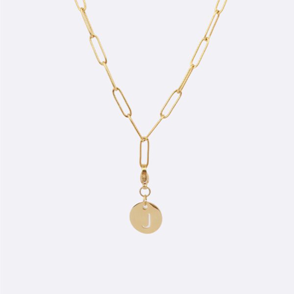 Collier charms lettre J 1 1