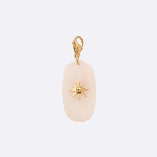 charm soleil avec quartz rose