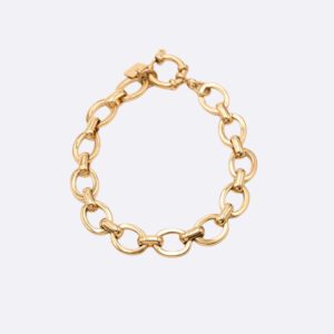 Bracelet à gros maillons ovales dorée 2