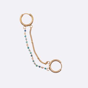 Mono-boucle perles turquoise 1