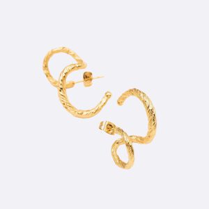 Boucles d'oreilles lobes effet manchette torsadées 1